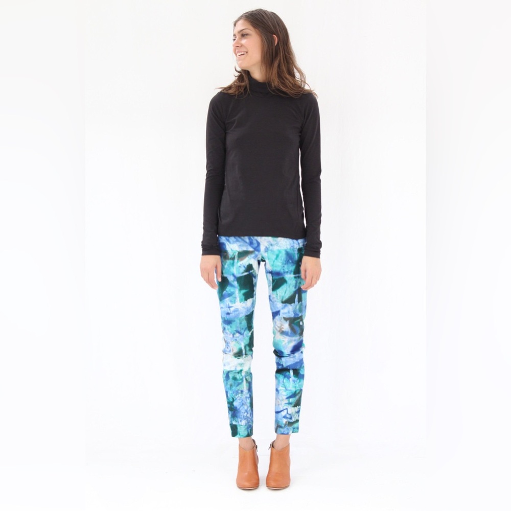 J Brand Abstract Floral Print Straight Leg Jeans - Size 30